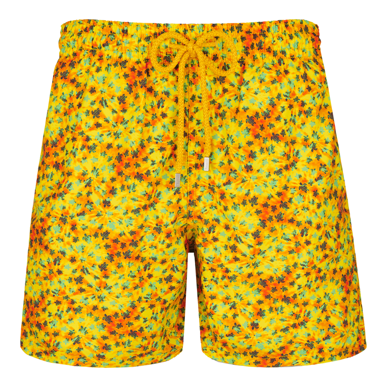 Men Swim Shorts Micro Ronde Des Tortues Tie And Dye - Swimming Trunk - Moorea - Yellow - Size XXXL - Vilebrequin