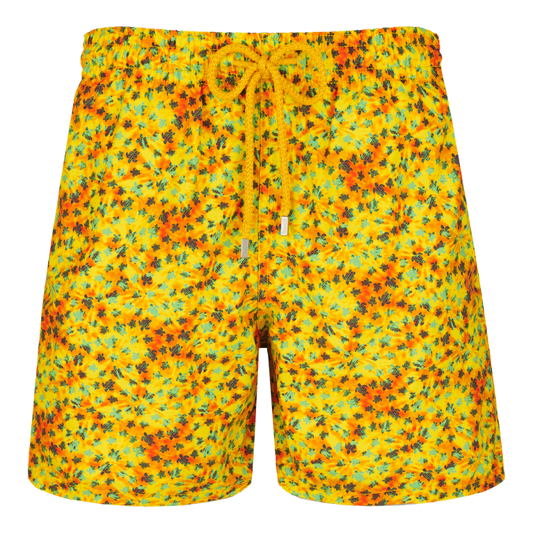 Pantaloncini Mare Uomo Micro Ronde Des Tortues Tie And Dye - Costume Da Bagno - Moorea - Giallo