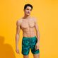 Men Swim Shorts Poulpes Flocked Emerald front worn view