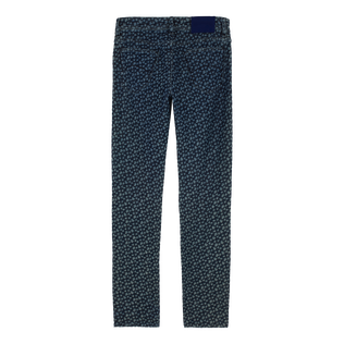 Men Cotton Jeans 5-Pockets Denim Micro Turtles Corrosion Dark denim w1 back view