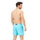 男士纯色泳裤 Lazulii blue 背面穿戴视图