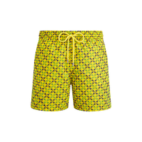 Pantaloncini mare uomo ricamati Homard Pixel Sole vista frontale