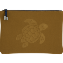 Bolsa de playa con cremallera y estampado Turtle Corteza vista frontal