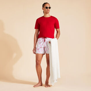Men Swimwear Embroidered Camo Flowers - Limited Edition Blanco detalles vista 1