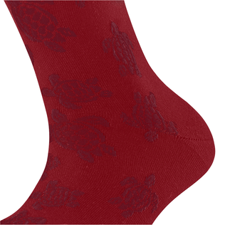 Women Socks Ronde des Tortues - Vilebrequin x Falke Red details view 2
