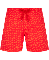 Maillot de bain garçon stretch Micro Ronde Des Tortues Piment vue de face