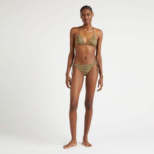 Carapaces Bikinihose zum seitlichen Binden für Damen Marineblau Vorderseite getragene Ansicht