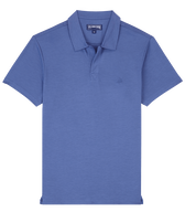 Polo en tencel homme uni Tempête vue de face