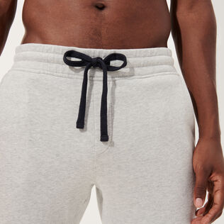 Pantalones de chándal en algodón de color liso para hombre Lihght gray heather detalles vista 1