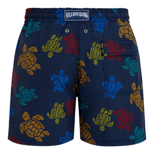 Bañador con estampado Ronde des Tortues Tricot para hombre: Vilebrequin x Falke Azul marino vista trasera