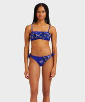 Women Bra- Style Bikini Top Embroidered Disco Butterflly Marrakech 正面穿戴视图