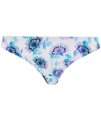 Mujer Braguitas Estampado - Braguita de bikini de talle medio con estampado Flash Flowers para mujer, Purple blue vista frontal