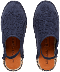 Espadrillas bambini in spugna - VBQ x Pare Gabia Blu marine vista frontale