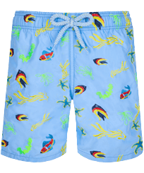 Boys Swimwear Embroidered Naive Fish - Limited Edition Divine front view