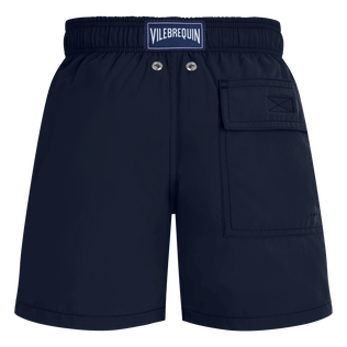 Solid Badeshorts für Jungen Marineblau Rückansicht