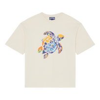 Boys Oversize T-shirt Printed Tropical Turtle Off white 正面图