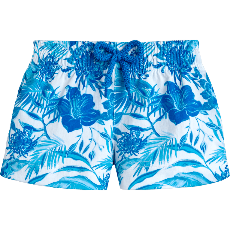 Baby Swim Shorts Tahiti Flowers - Swimming Trunk - Bambi - White - Size 12M - Vilebrequin