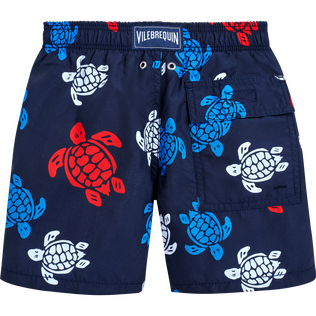 Tortues Multicolores Badeshorts für Jungen Marineblau Rückansicht