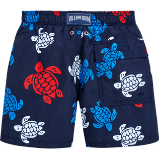 Boys Swim Shorts Tortues Multicolores Navy back view