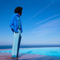 Men Full Blue Look  vista frontale