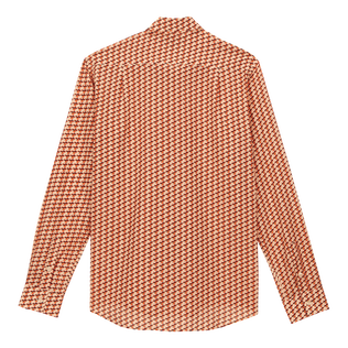 Camicia unisex leggera in voile di cotone Micro Mouettes Straw vista posteriore