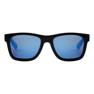 Lunettes de soleil flottantes enfant unies Bleu marine vue portée de face