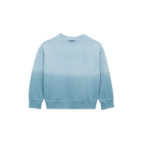 Sweat en coton organique Enfant Topaze bleue vue de face