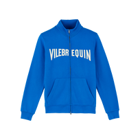 Men Cotton Full Zip Sweatshirt Embroidered Logo Palace front view