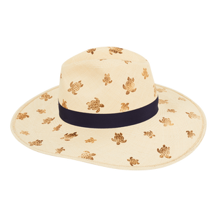 Strohhut für Damen - Vilebrequin x Borsalino Sand Rückansicht