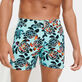 Men Flat Belt Stretch Swim Shorts Screen Turtles Lagoon details view 2