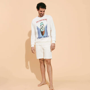 Inboard Boat Sweatshirt aus Baumwolle und Fleece mit Rundhalsausschnitt für Herren Off white Details Ansicht 1
