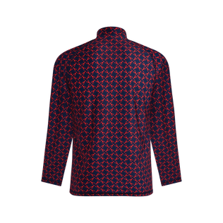 男士 Homard Pixel 拉链长袖防晒衣 Navy 后视图