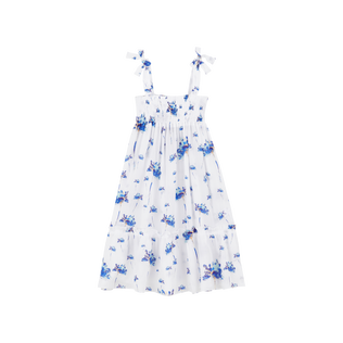 女童 Herbier 粘胶纤维闪亮连衣裙 Off white 正面图