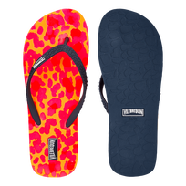 New Leopard Flip-Flops für Damen Apricot Vorderansicht