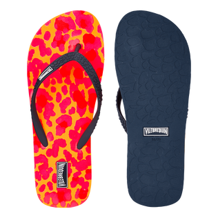 New Leopard Flip-Flops für Damen Apricot Vorderansicht