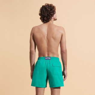 Men Swim Trunks Water-reactive Rascasses Tropezian green back worn view