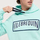 Solid Kapuzenpullover aus Baumwolle für Herren Lagune Details Ansicht 5