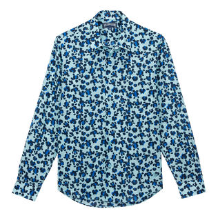 Chemise en voile de coton organique unisexe Turtles Leopard Thalassa vue de face