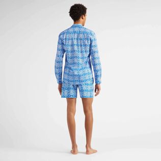 男士 Tribal Turtles 棉质巴厘纱轻盈有机棉衬衫 Palace 背面穿戴视图