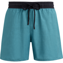 Men Wool Swim Shorts Super 120's Azure front view