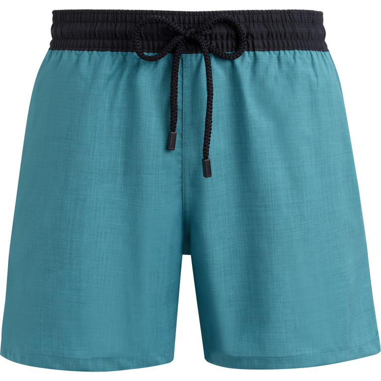 Men Wool Swim Shorts Super 120's - Magnus - Blue - Size M - Vilebrequin