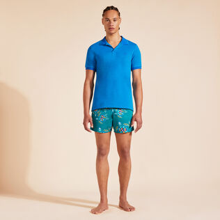 Polo de algodón de color liso para hombre Palace vista frontal desgastada