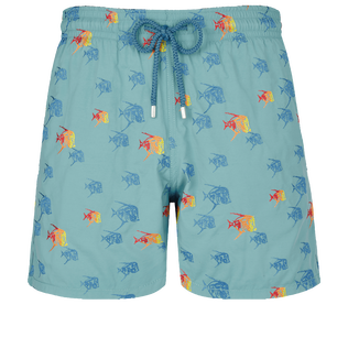 Men Swim Trunks Embroidered Piranhas - Limited Edition Foam front view