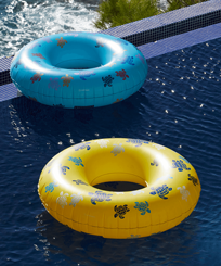 Inflatable Pool Ring Ronde des Tortues - VILEBREQUIN X SUNNYLIFE Lemon front view