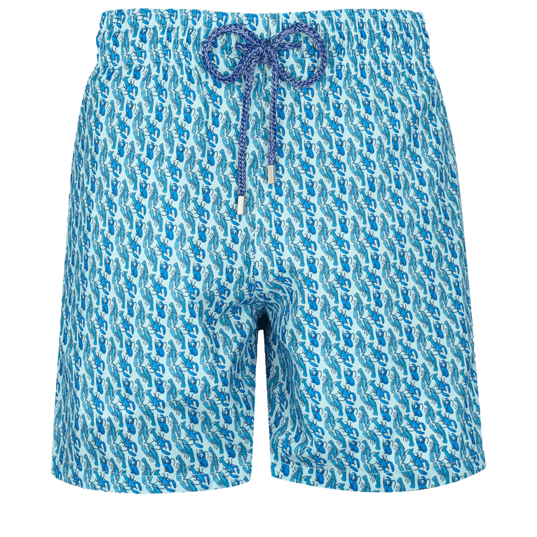 Men Swim Shorts Ultra-light And Packable Micro Lobsters - Mahina - Blue - Size XXL - Vilebrequin
