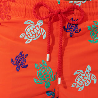 Men Classic Embroidered - Men Swimwear Embroidered Ronde Des Tortues, Medlar details view 2