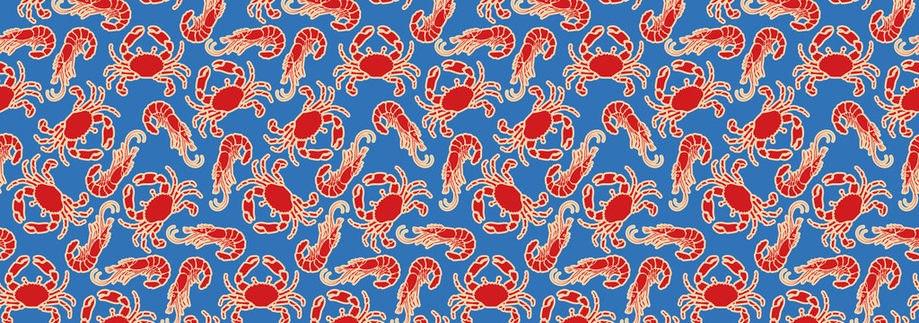 男士 Crabs & Shrimps 超轻易收纳长款泳装 Earthenware 打印