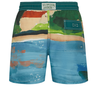 男士 360 Landscape 游泳短裤 - Vilebrequin x Highsnobiety Chambray 后视图