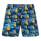 Piranhas Stretch-Badeshorts für Jungen Marineblau Rückansicht