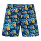 Pantaloncini mare bambino elasticizzati Piranhas Blu marine vista posteriore